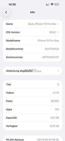 iPhone 15 pro max - 512GB - très bon état - 2