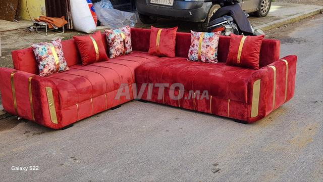 Salon en L 200x230, choix 1700 dirhams seulement - 2