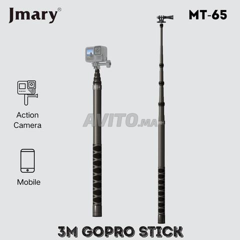 Jmary MT-65 Stick 3m Carbone Insta360 et Gopro - 2