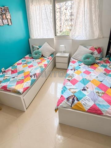 Lot 2 lits, 1 place avec matelas & rangements IKEA - 2