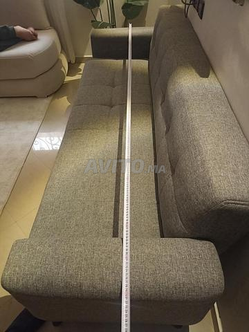 Magnifique Salon Gris Convertible  - 2