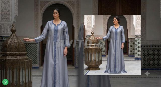 قفطان مغربي أنيق باللون البنفسجي - 2