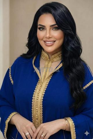 جلابة قطعتين بتصميم مخزني، مزينة بخدمة المعلم - 2