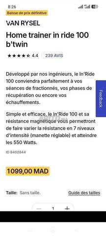 Entraînement à domicile sur vélo 100 btwin - 2