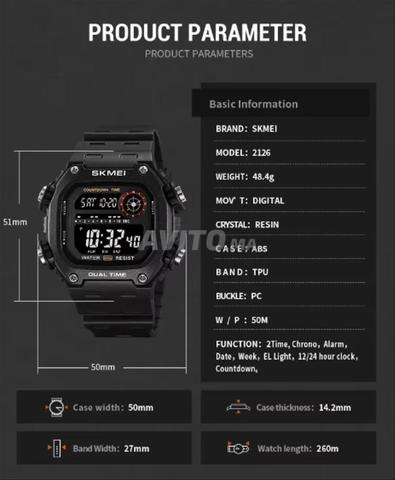 ⌚ SKMEI 2126 – Montre Homme Sportive Noir 🖤 - 2