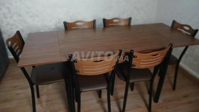 Table pour salle à manger extensible 6 chaises - 2