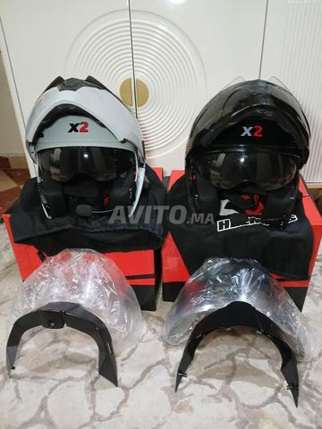 2 casques X2 avec 2 interphones neufs - 2