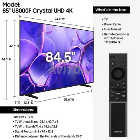 Téléviseur Samsung 85 pouces UHD - 2