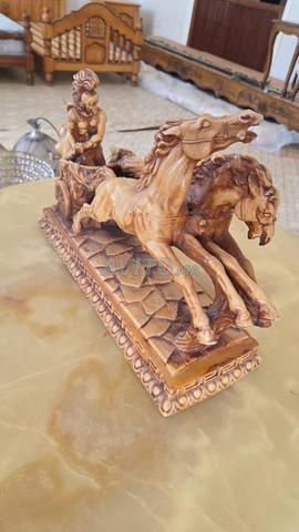 sculpture décorative – Chevaux & Cavalier