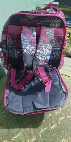 Cartable grand taille avec roulettes pour fille - 2
