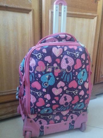 Cartable grand taille avec roulettes pour fille - 2