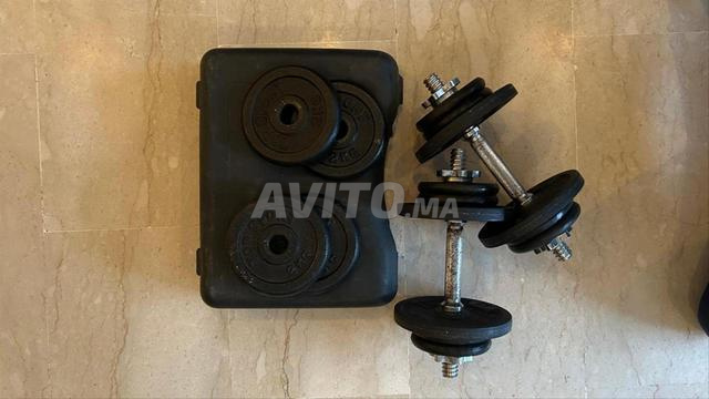 Kit haltères musculation 27 kg fonte et valise - 2