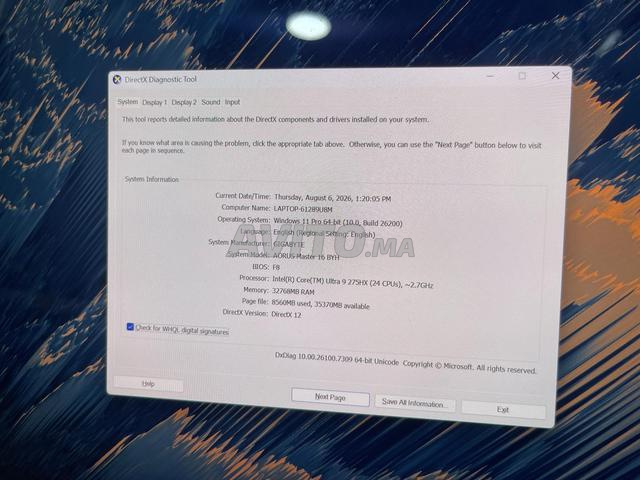 لابتوب جيمنج RTX 5080 إنتل ألترا 9 - 2