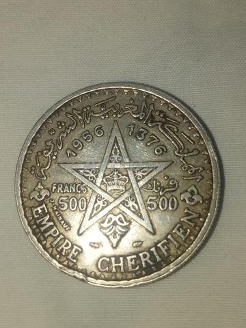 Pièce de monnaie marocaine ancienne de 500 francs -1956 - 2
