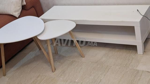 Meuble TV et deux tables gigognes - 2