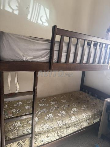 lit superposé hêtre avec 2 matelas - 2