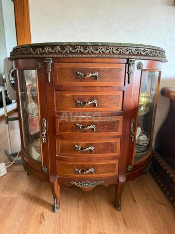 Commode vitrine ancienne de style Louis XV - 2