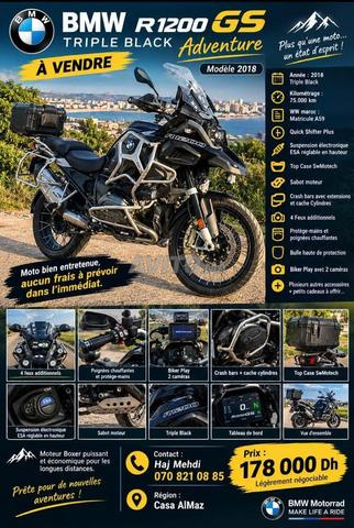 BMW Gs 1200Adv Triple Black en très bon état - 2