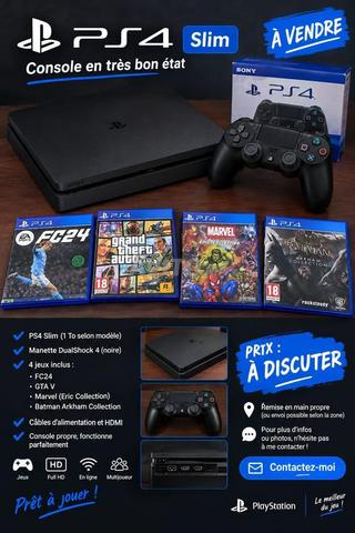 PS4 neuve, prix négociable