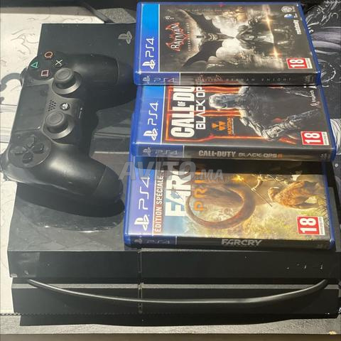 PS4، وحدة تحكم أصلية مع 3 ألعاب