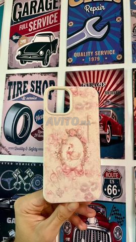 Pochette iPhone rose cygne