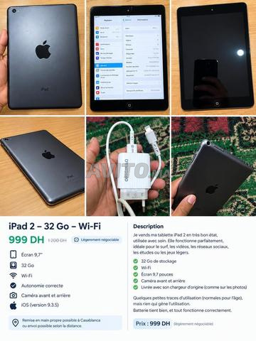 iPad 2 32 Go Wi-Fi – Très bon état – 999 DH