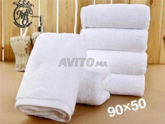 Pack de 6 serviettes en coton de taille 90 × 50 cm