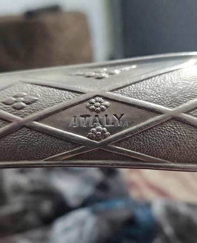 Pelle à tarte argentée, originale et ancienne, fabriquée en Italie - 2