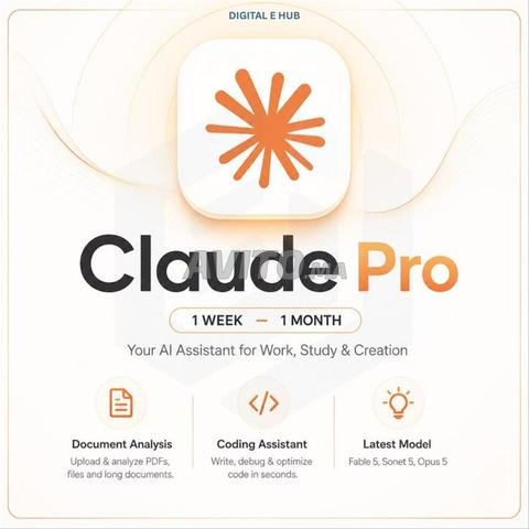 🔒 حساب Claude Pro – شهر واحد خاص وآمن