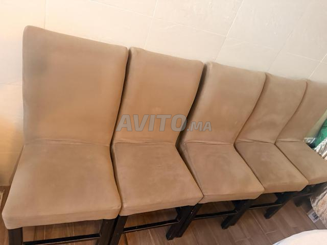 6 chaises 🪑 couleur beige - 2