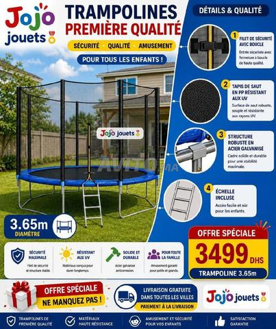 TRAMPOLINES PREMIÈRE QUALITÉ - KIDILO ✅  4.20 - 2