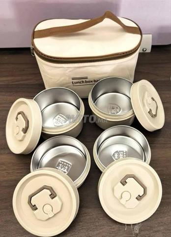 lunch box isotherme inox avec 4 boîtes - 2