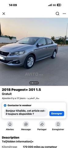 Peugeot 301 modèle 2020 km 126