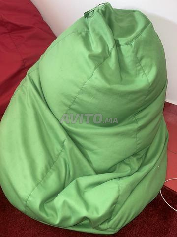 Lot de 3 poufs géants (jaune, rouge et vert) - 2