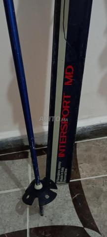 skis rossignol vintage avec bâtons originaux - 2