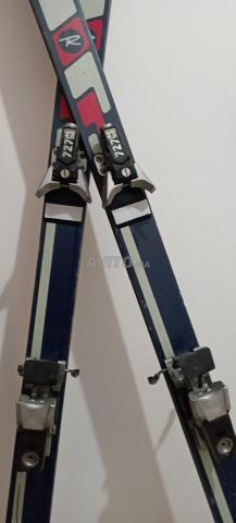 زلاجات rossignol العتيقة مع العصي الأصلية - 2