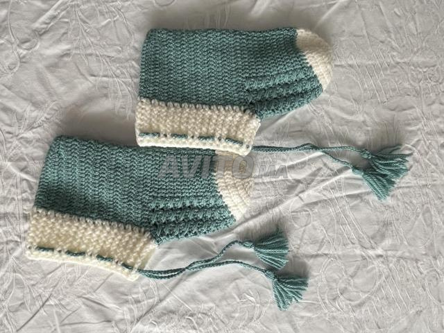 Chaussettes crochetées neuves, jolies et faites à la main - 2
