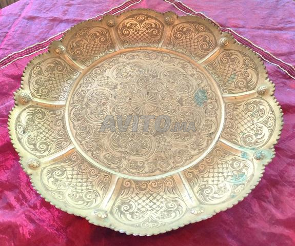 LOT DE 2 PLATEAUX MAROCAINS ARTISANAUX - 2