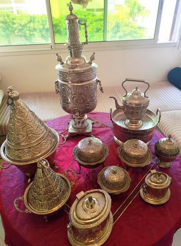 MADE IN FES, SERVICE D'APPARAT EN ARGENT CISELE  - 2