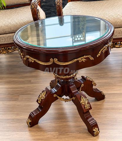 Ensemble Salon Baroque de Luxe 2 Fauteuils & Table - 2