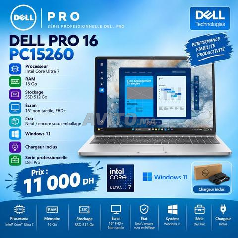 DELL PRO 16 - Ultra 7 - 16 جيجابايت - 512 جيجابايت