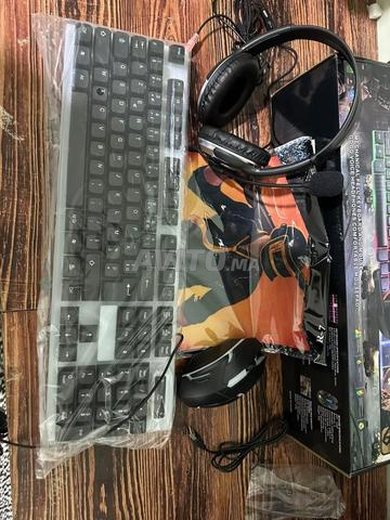 حزمة لوحة مفاتيح فأر سماعة رأس مع ميكروفون ماوس باد