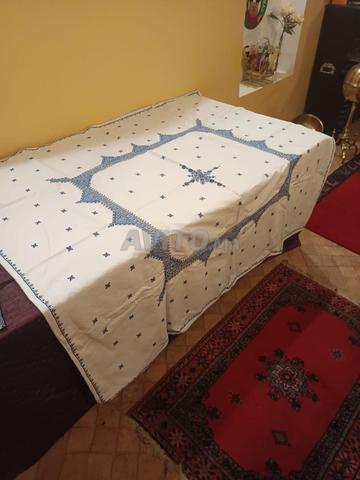 Nappe avec 12 serviettes broderie main fassi - 2