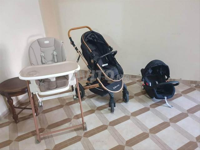 Lot équipement bébé (Poussette, Chaise haute, Lit)