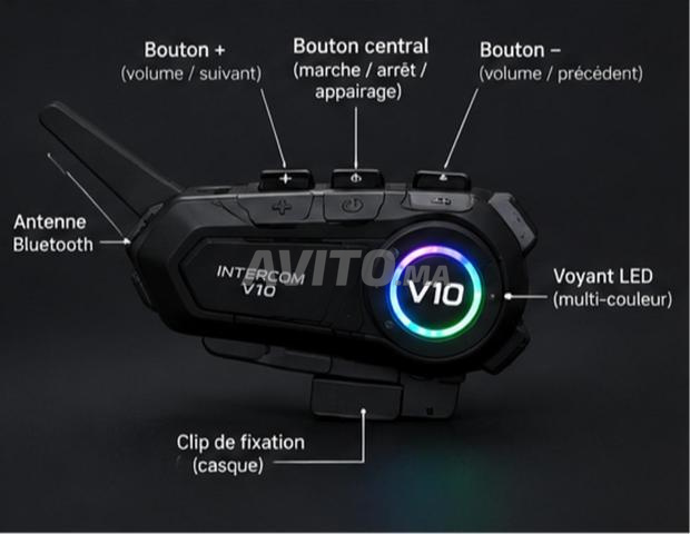 Intercom Moto V10 - بلوتوث - 2