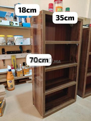 📚 Bibliothèque en bois élégante avec 4 étagères – design pratique et moderne - 2