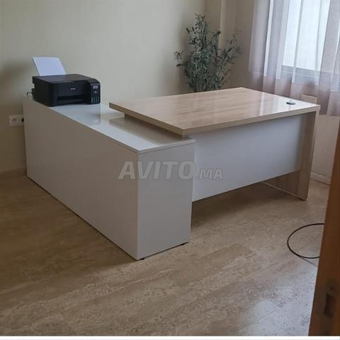 Bureau BOIS avec retour RE - 2