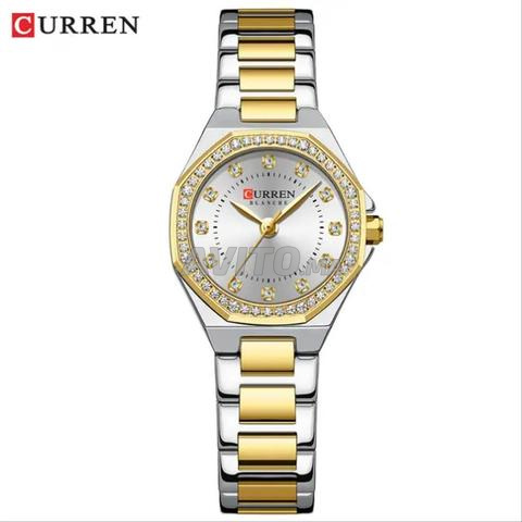 montre femme bracelet inoxydable qualité cadran or - 2