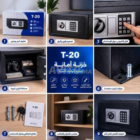 💫صندوق أمان إلكتروني أسود سعة 8 لتر T-20