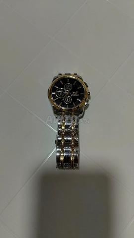 Montre masculine classique - bracelet métallique doré/argenté - 2